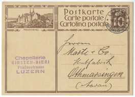 1928 Bildpostkarte 119-012 NEUCHÂTEL sauber gest. Luzern