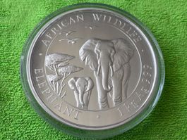1 Kg Somalia Elefant Silbermünze 2015