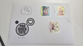 2012 FDC Pro Juventute Vollstempel Bogenmarken Vollstempel