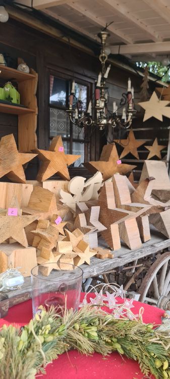 XXL Holzsterne Weihnachtssterne Deko Dekoration Holz Ca. 50 Cm