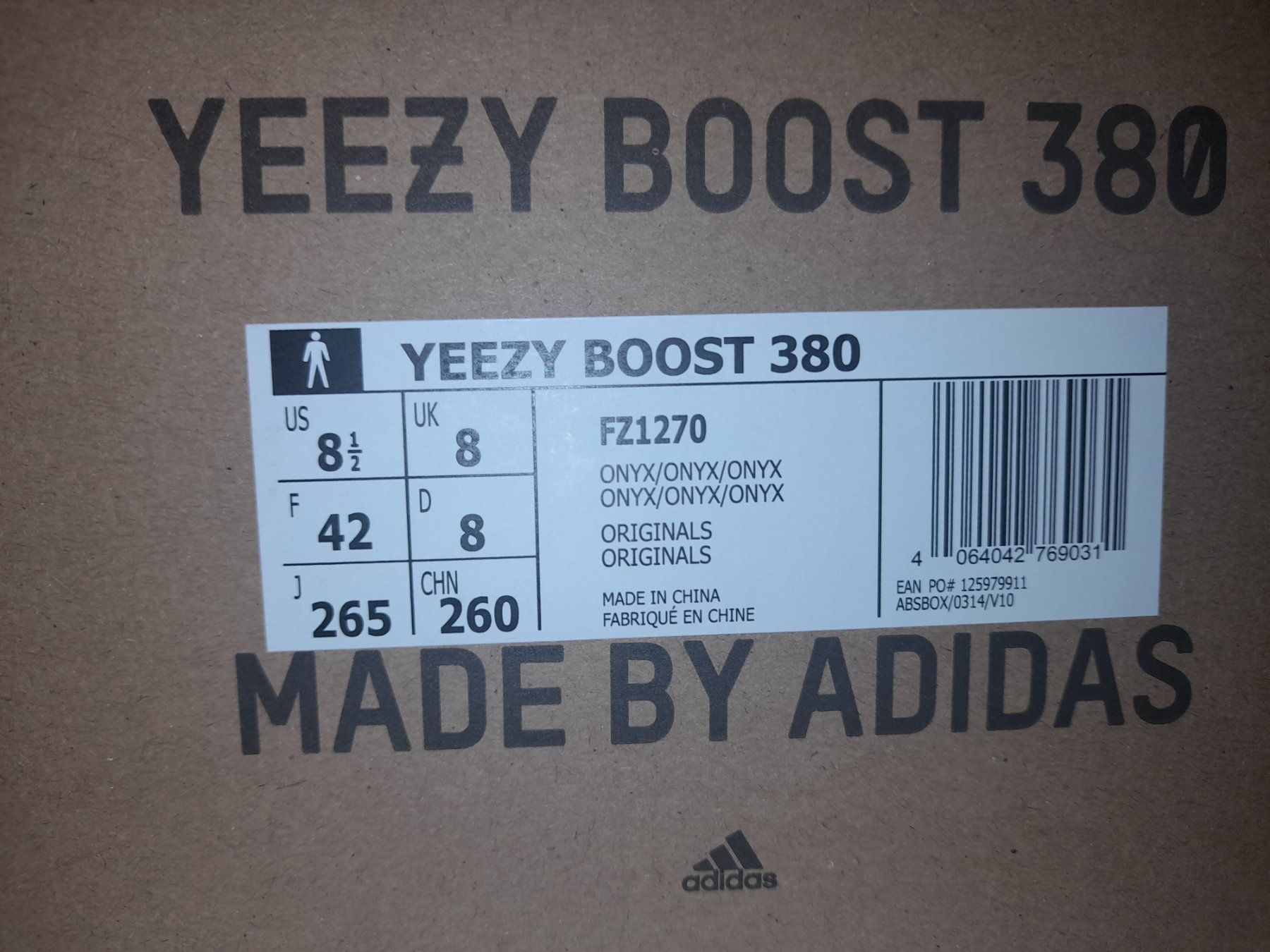 Adidas Herrenschuhe: Adidas Yeezy Boost 380 " Onyx " EU 42 – Neu und originalverpackt aus gränichen von baktus1 1