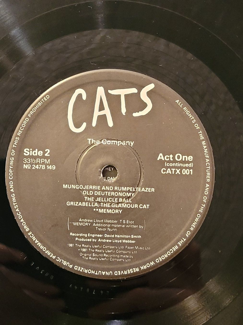 Schallplatten: Vinyle Cats - La comédie musicale – Gebraucht aus la Chaux-de-Fonds von Lampe 5