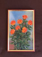 ÖLBILD ROSENSTRAUCH, SIGNIERT E.LOOSLI, 34X23CM, STILLEBEN