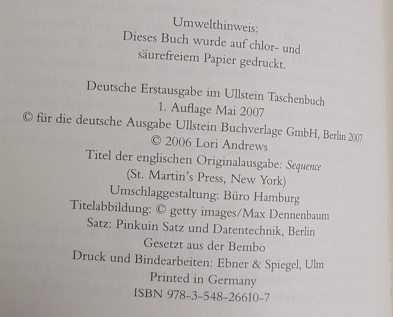 Libri: Thriller "Killer Code" von Lori Andrews, Top! – Usato da Zürich venduto da axolottchen 3