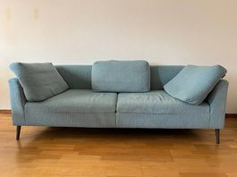 Rolf Benz freistil Sofa (Pfister), türkisblau, gut erhalten