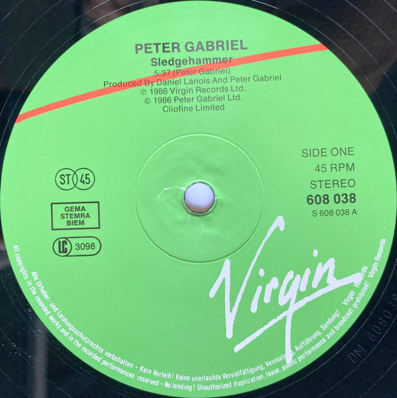 Schallplatten: GENESIS / PETER GABRIEL - SLEDGEHAMMER – Gebraucht aus Bottens von  2