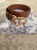 Brown leather belt CD New 