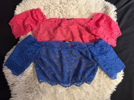 🌸 2er-Set Spitzen-Crop-Tops von TEZENIS – Grösse M 🌸