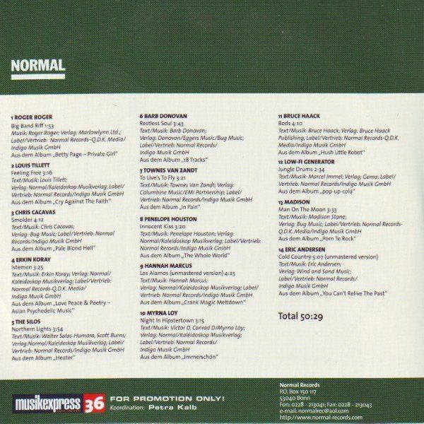 CD: Musikexpress 36 - Normal F9 – Usato da Sessa venduto da fraenklishop 1