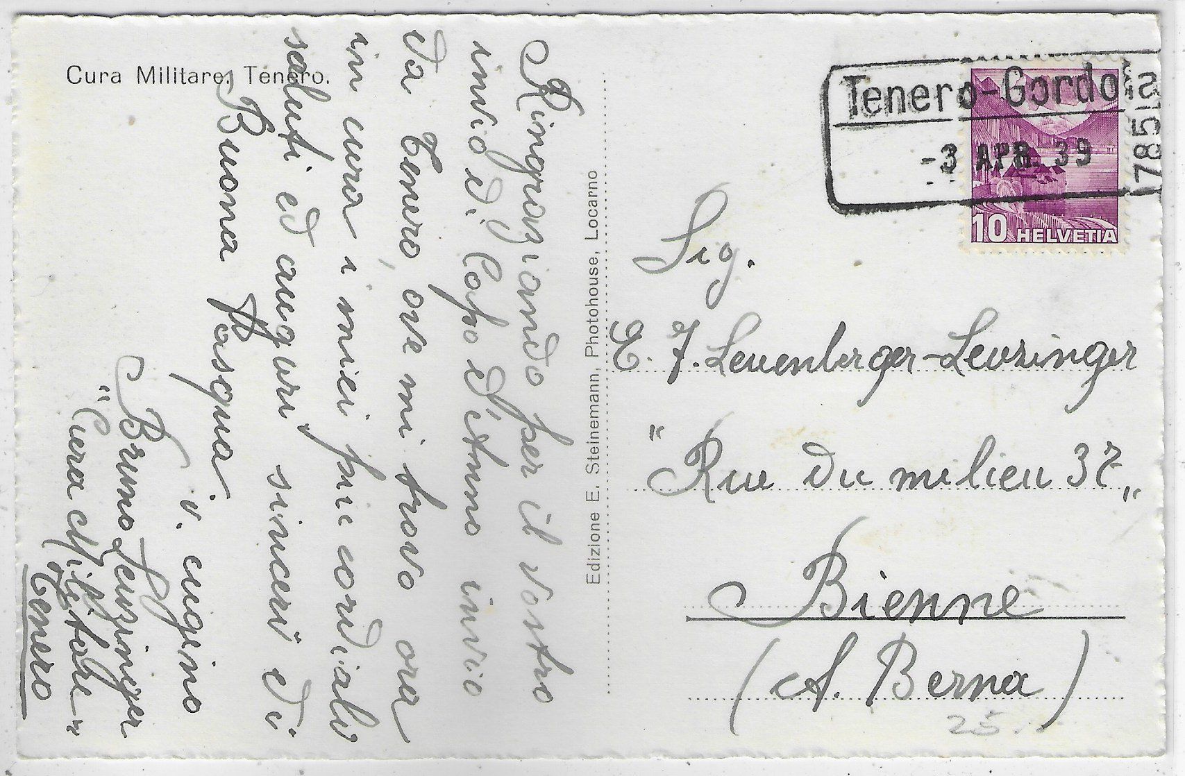 Cartoline postali: Cura Militare - Tenero – Usato da Ettingen venduto da Kartenplanet 1