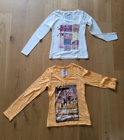 2x Langarmshirts Gr XS (34/36) - NEUE