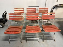 6 chaises de jardin vintage SISSACH – Fabrication suisse