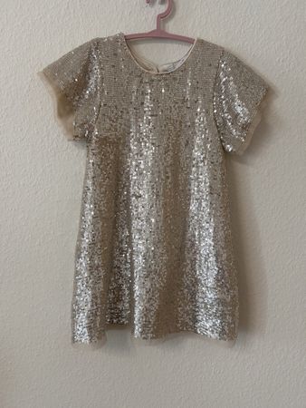 Robe à sequins dorés, Primark, taille 3-4 ans bon état