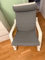 Schaukelstuhl Ikea Poäng weiss/grau