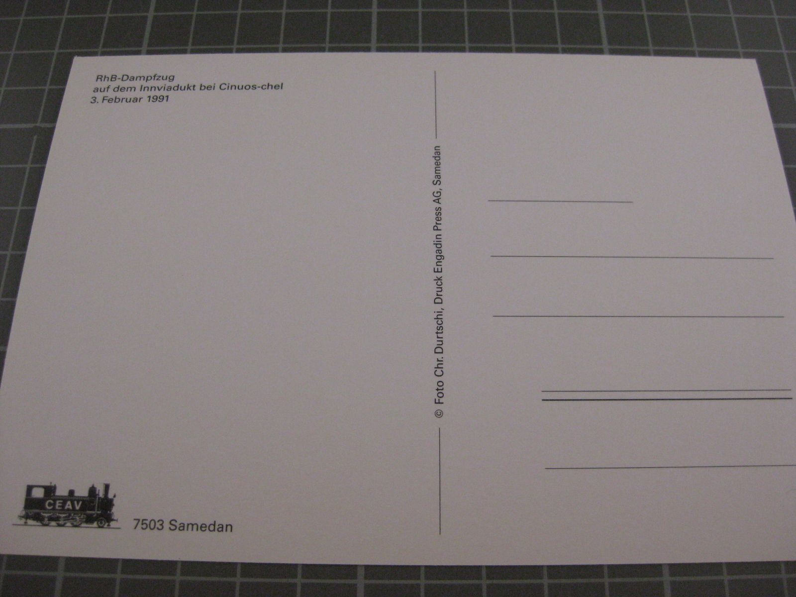 Cartoline postali: AK Cinuos-chel mit Zug – Usato da Malters venduto da Marosko 1