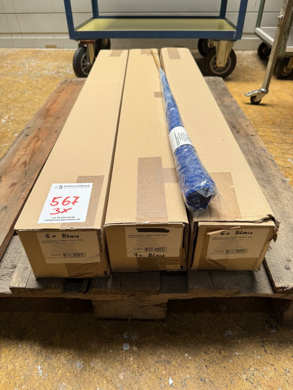Bougies: 567 Posten Handfakeln aus Liquidation – D'occasion à Derendingen par Meisterstuecke