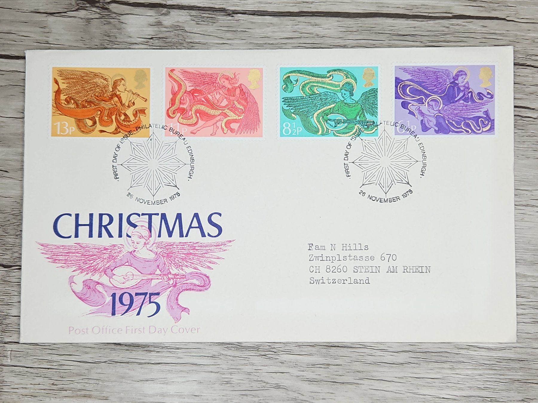 Tutti i francobolli: CL05 Enveloppe + Timbre England 1975 – Usato da Cousset venduto da Patrick_Collections