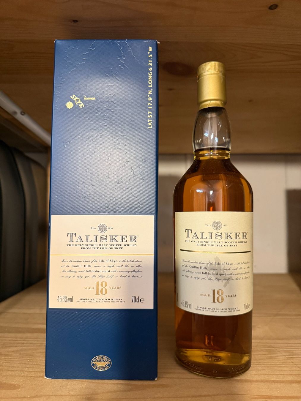 Talisker Spirituosen: Talisker 18y, ältere Abfüllung – Neu und originalverpackt aus Zürich von Nistel