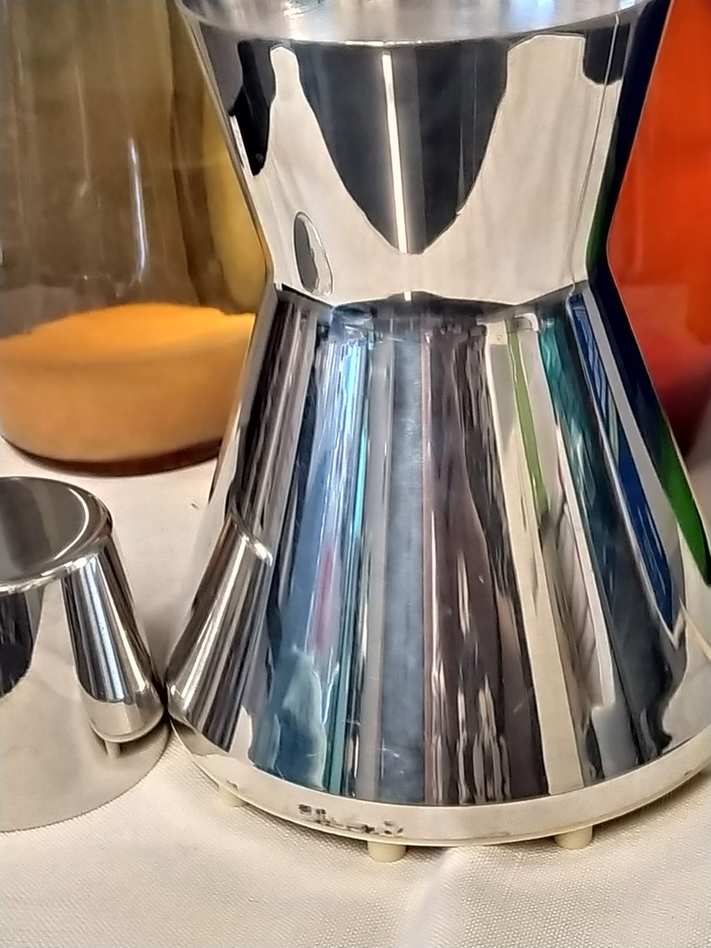Mathmos Lampade: Mathmos Astro Lavalampe Silber glänzend mit 3 Flaschen – Usato da Beringen venduto da Arven86 5