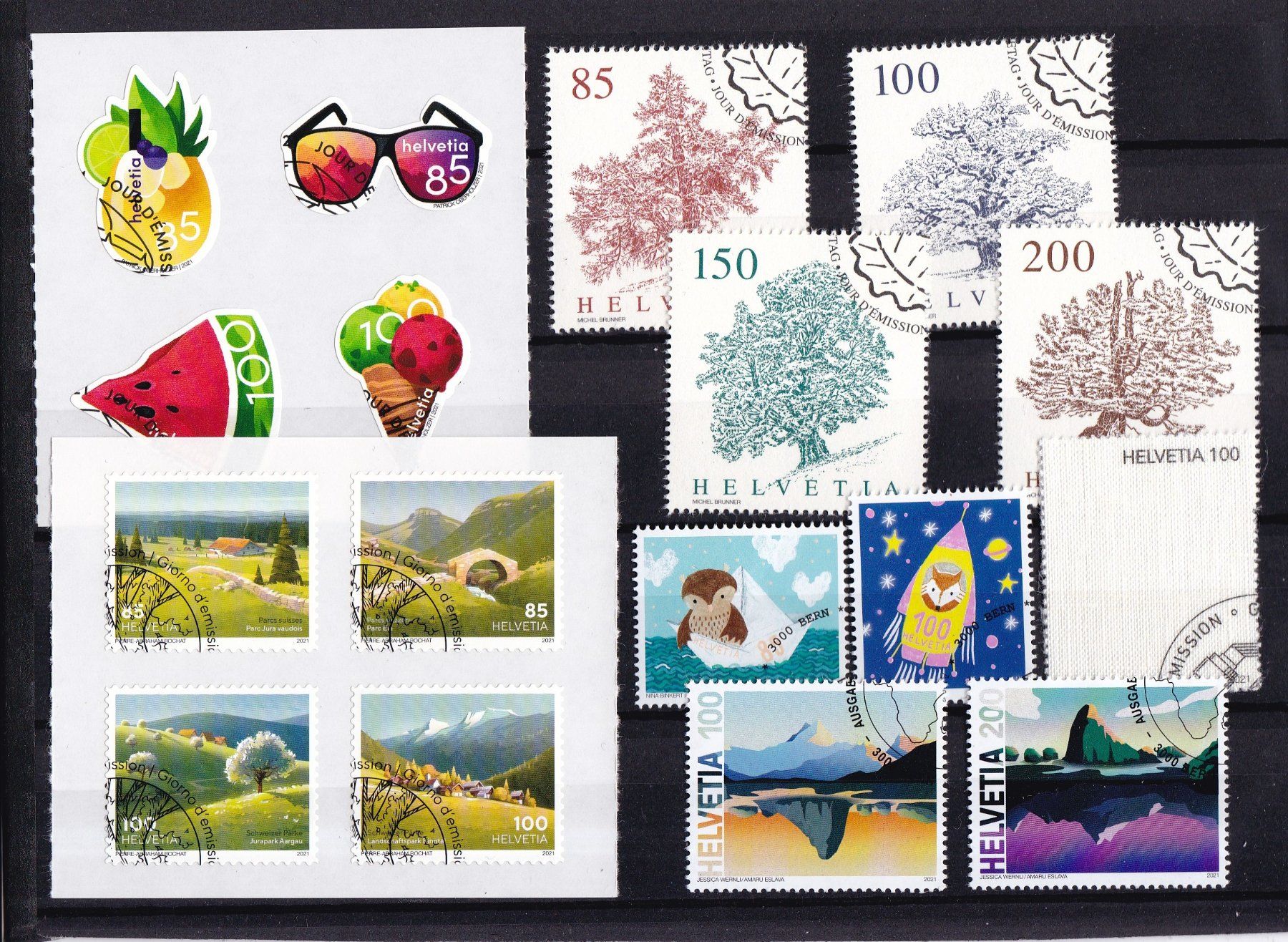 Alle Briefmarken: CH Briefmarken Lot 2021, ET – Gebraucht aus Münchwilen AG von Nesar 1