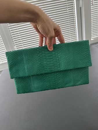 Echte ￼Python Leder Handtasche ￼