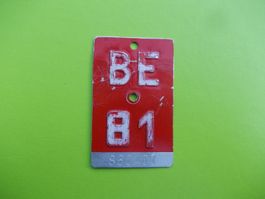 Velonummer / Fahrradnummer BE 81