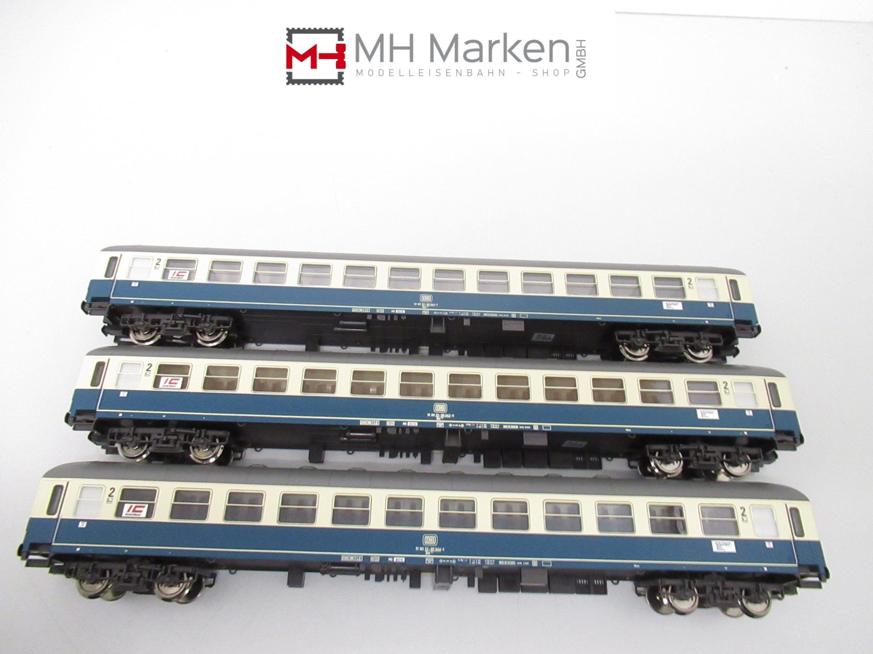 Fleischmann Modellini di ferrovie: Fleischmann 481807 3er Set DB IC Wagen "IC Riemenschneider" – Usato da Basel venduto da mhmarken