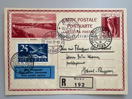 1929 Postkarte Philatelisten Kongress Bern
