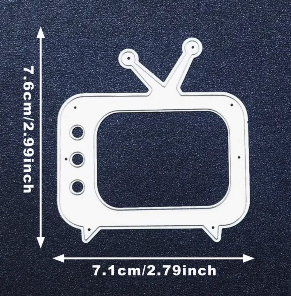 Schablonen: Retro TV  - Stanzschablone – Neu und originalverpackt aus Frenkendorf von jazzplatten 1