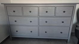 IKEA HEMNES | Kommode mit 8 Schubladen | grau