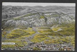 Solothurn Panoramakarte Weissenstein-Bahn