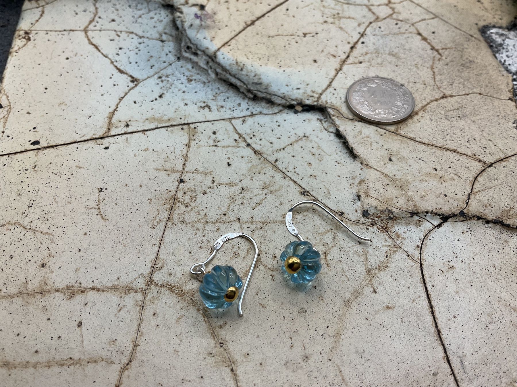 Orecchini pendenti & Orecchini a lobo: Ohrringe Sterlingsilber, blauer Topas – Nuovo (secondo la descrizione) da Luzern venduto da S.Kern01 1