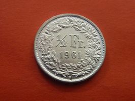 1/2 Fr.  1961  unz. / stgl.
