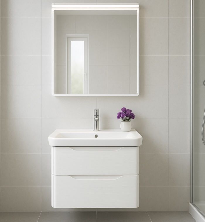 Mobili per bagno: Neues Badmöbel-Set mit Spiegelschrank – Nuovo (secondo la descrizione) da Root venduto da Lavaline 1
