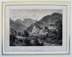 Schwende Stahlradierung Rohbock 1870