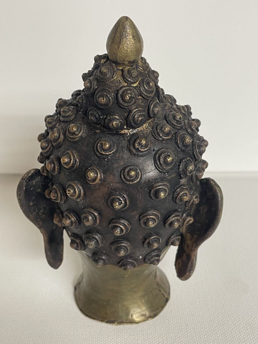 Statuette: Buddha Kopf Messing  oder Bronze antik asiatisch guter Zusta – Usato da Dulliken venduto da Emys_1 2