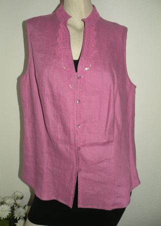 SCHÖNE BLUSE SOMMER «100% LEINEN» C&A NEU L