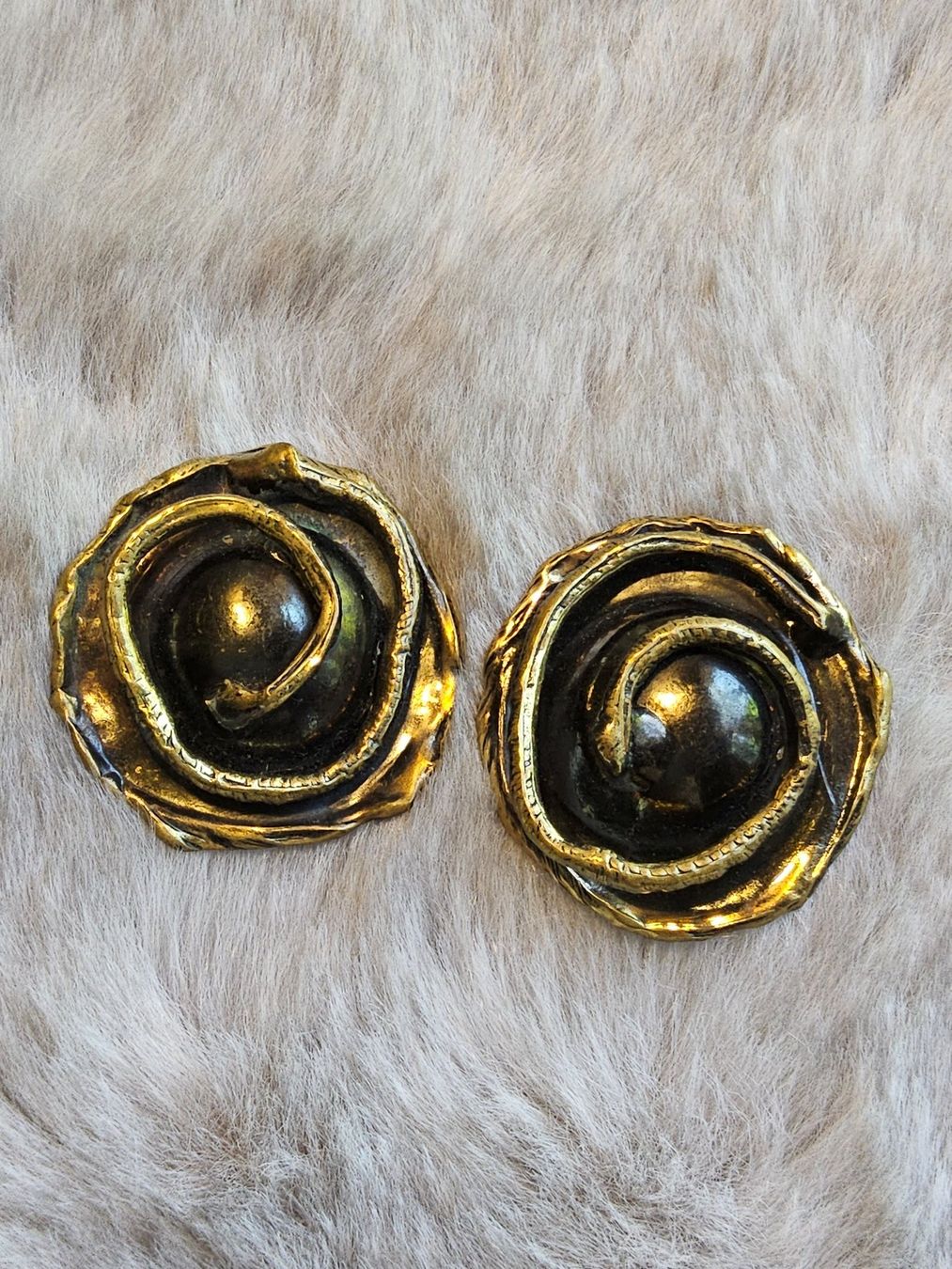 Orecchini pendenti & Orecchini a lobo: Vintage handmade Metall Ohrclips, – Usato da Zürich venduto da helsan 2