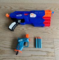 Nerf Dual-Strike Blaster Elite und Mini Nerf Pistole