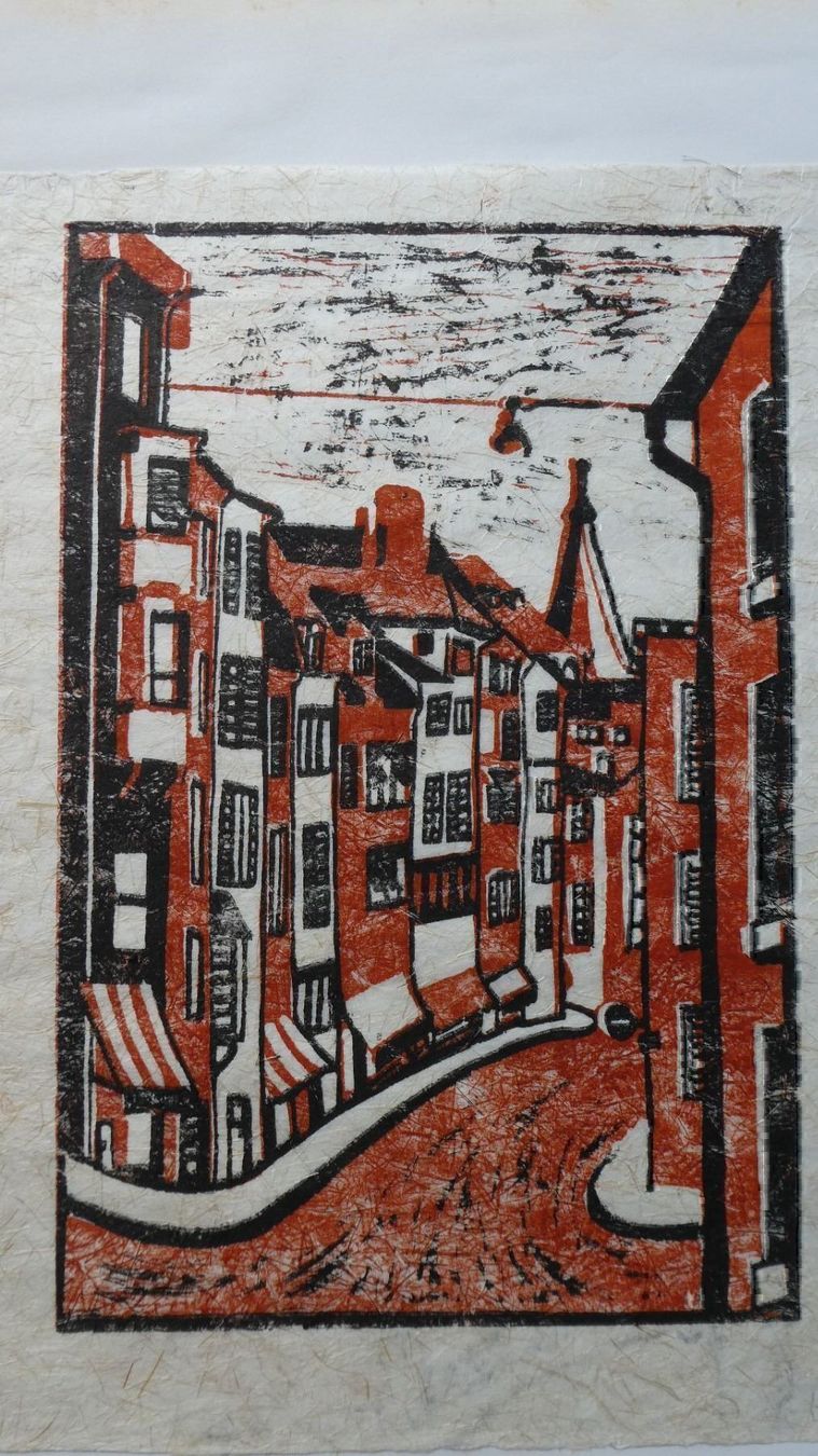 Xilografie: Holzschnitt Lithografie Ansicht – Usato da Frauenfeld venduto da Astra13