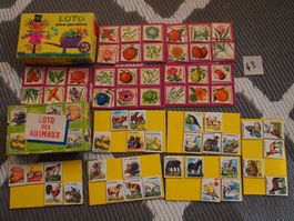 43. NATHAN 2x loto des jardins et loto des animaux env. 1970