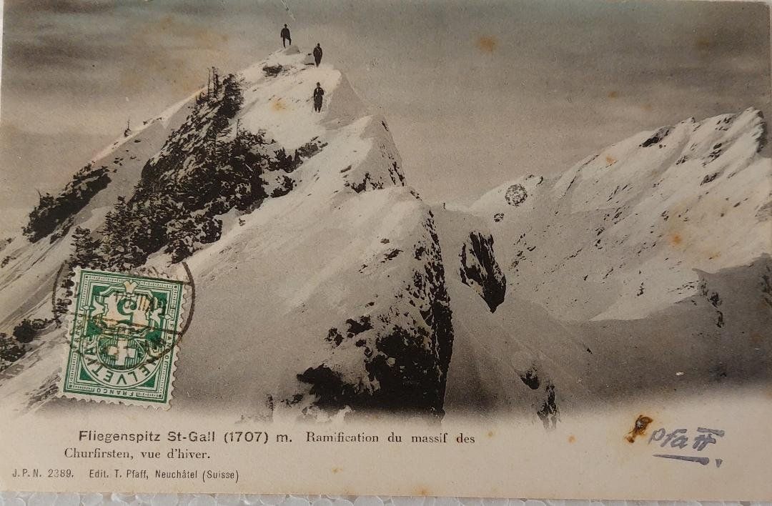 Ansichtskarten: St-Gall - FLIEGENSPITZ – Gebraucht aus Delémont von Domdom1