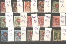Dauerserien 15 Werte feinst gest. mit 163y  und 164y