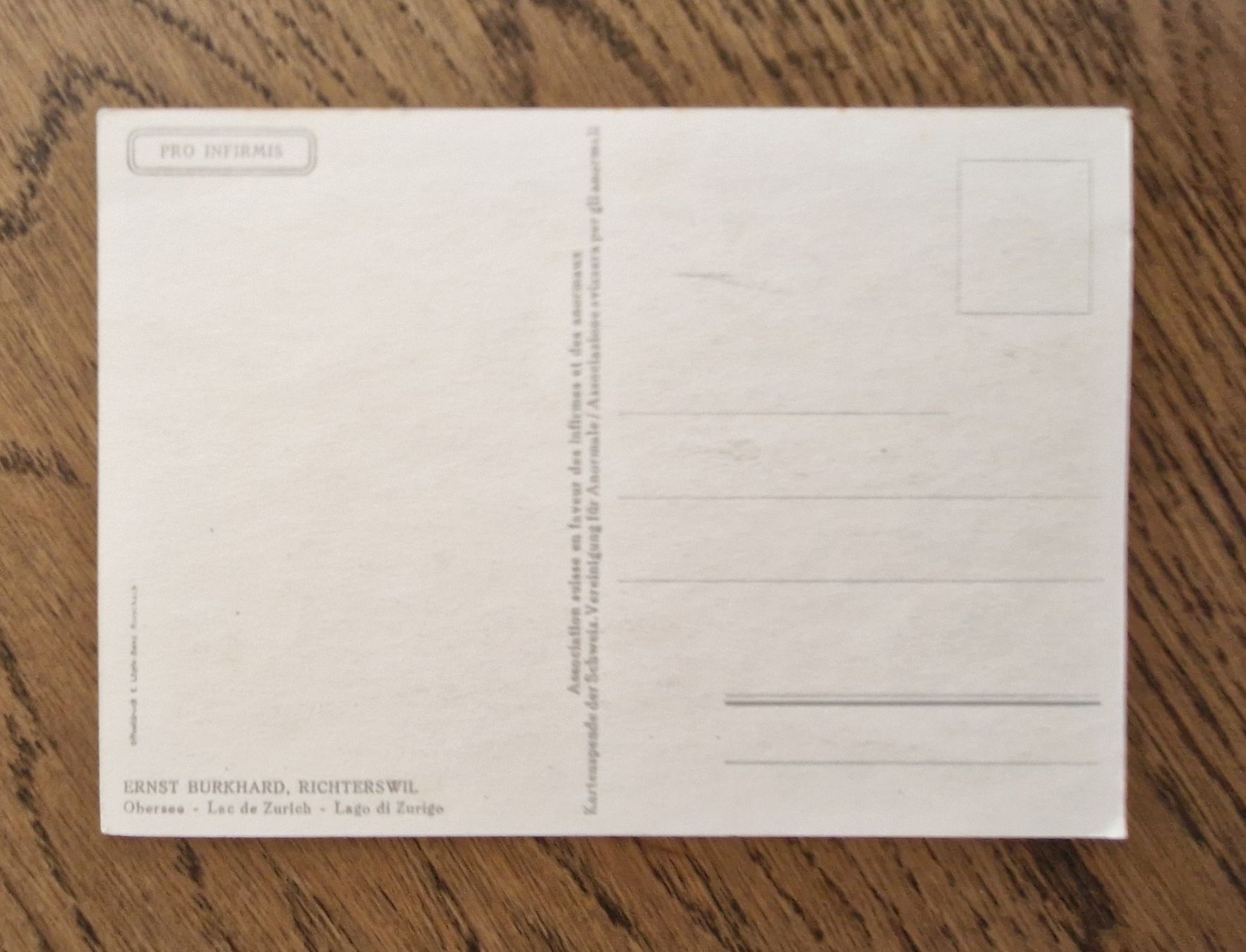 Cartoline postali: Ernst Burkard, Obersee, Pro Infirmis – Usato da Ebikon venduto da Donar50 1