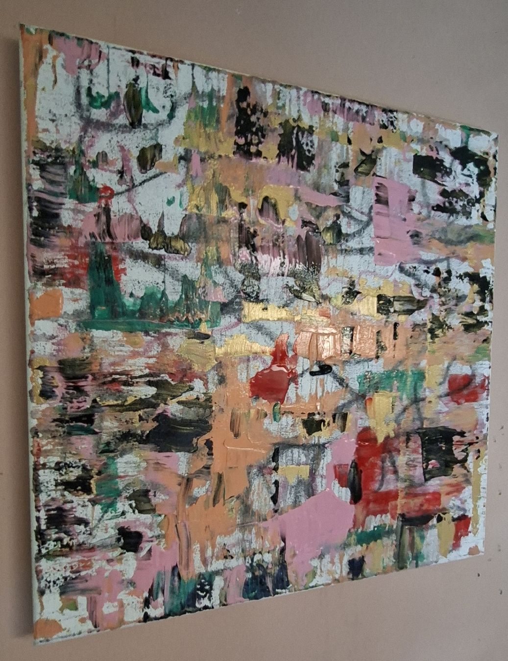 Tableaux: Gemälde Abstrakt 40×40 handmade – Neuf (Voir description) à Riehen par Steinbock1970 2