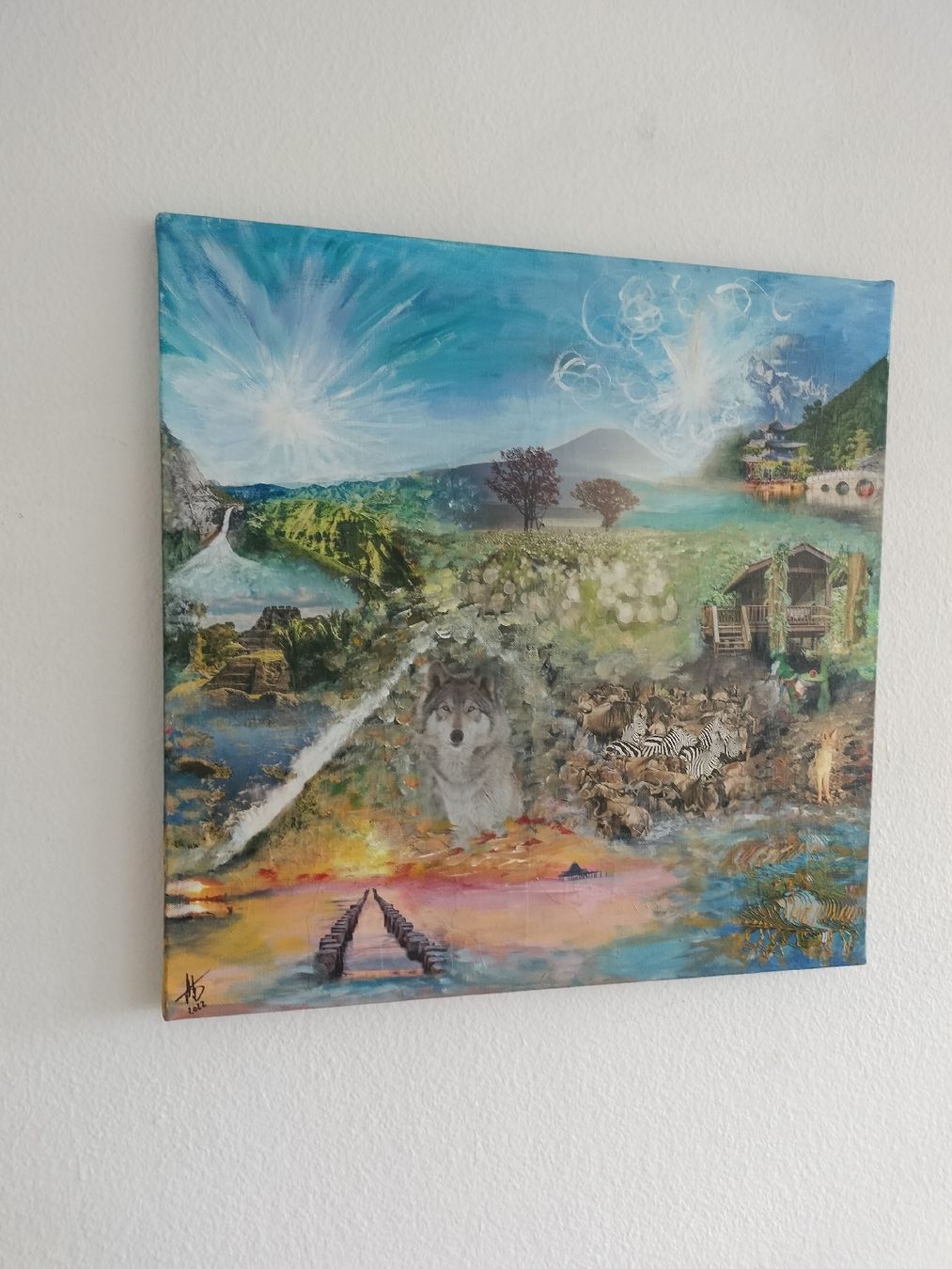 Dipinti: Einzigartiges Gemälde, Leinwandbild, Wildlife, Kunst – Usato da Zug venduto da Fristeiler 1