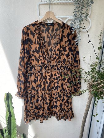 Robe courte imprimée animal Zebra taille M bon état