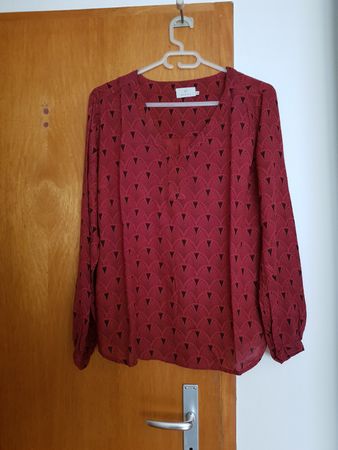 Chemisier Kaffe rouge bordeaux, taille 38, parfait état!