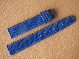 Echt Eidechse Leder Uhrenband 15mm NOS blau 15x14 mm Luxus