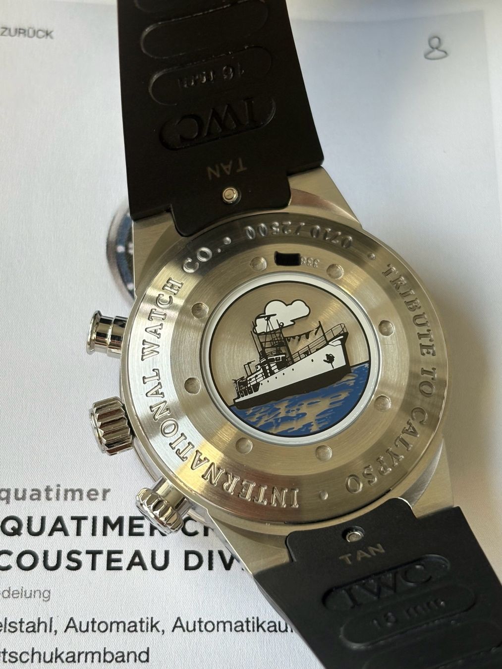 IWC Orologi: IWC Aquatimer Chronograph Cousteau Divers Calypso Edition – Usato da Birsfelden venduto da Mynos 3